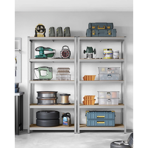 5-Tier Garage Shelving - Durable Steel, Easy Assembly (50x100x200cm) - Karrari