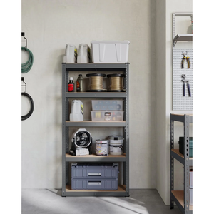 Heavy-Duty Storage Shelf - 5 Adjustable Steel Shelves (30x75x150cm) - Karrari