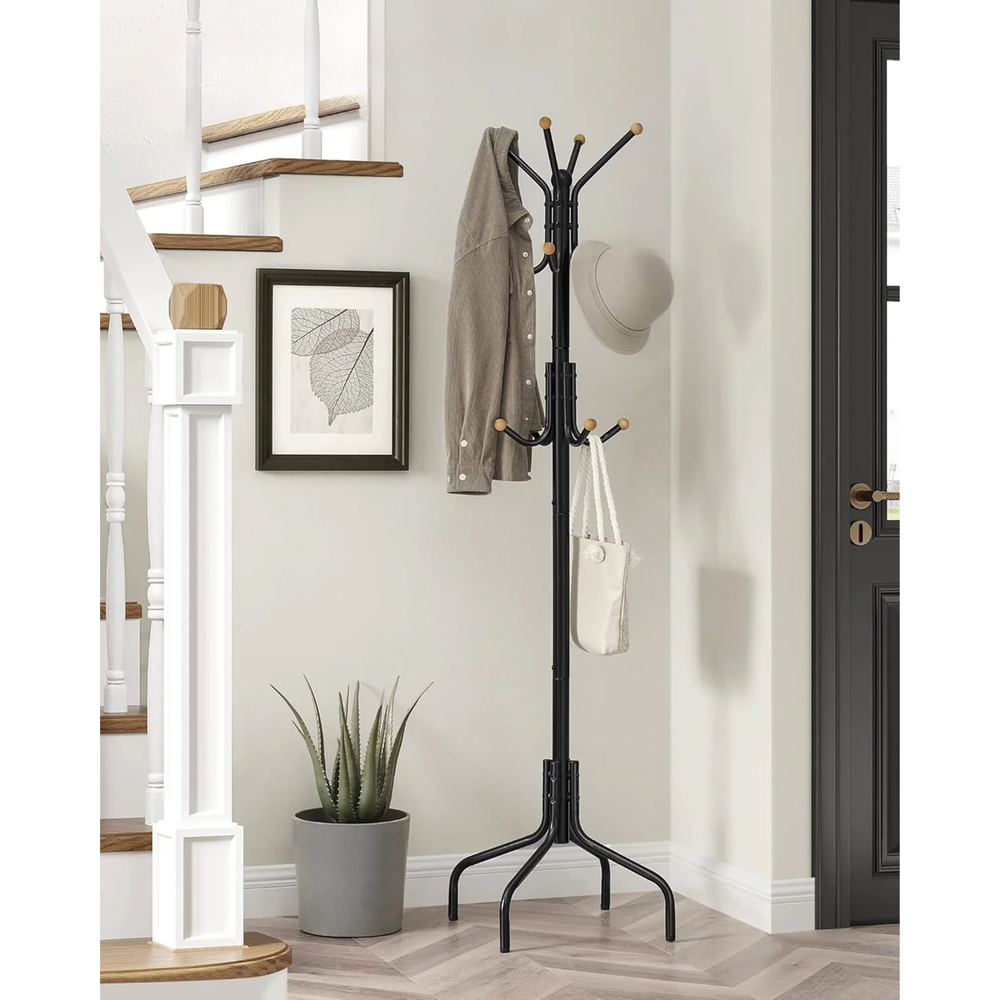 Metal Coat Rack Stand with 12 Hooks - Karrari