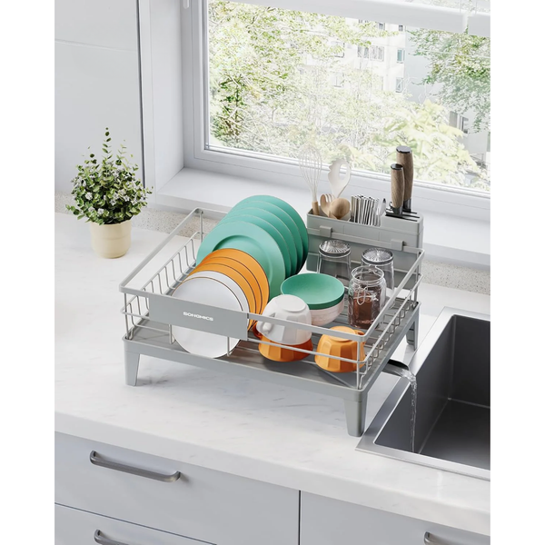 360° Dish Rack with Drain Spout & Cutlery Holder - Karrari