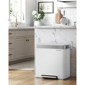 Stainless Steel Pedal Bin (2×30L) - Soft-Close Lid - Karrari