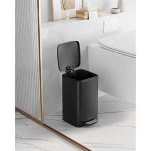 8L Steel Bathroom Bin with Soft Close Lid - Karrari