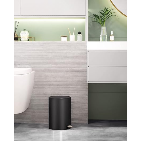 3L Bathroom Trash Can with Lid – Soft Close - Karrari