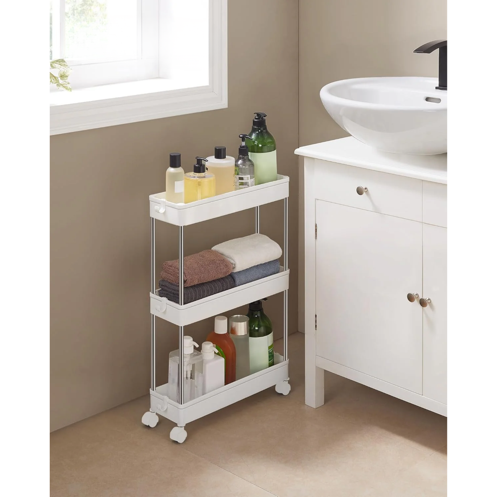 3-Tier Rolling Storage Cart with Wheels - Karrari
