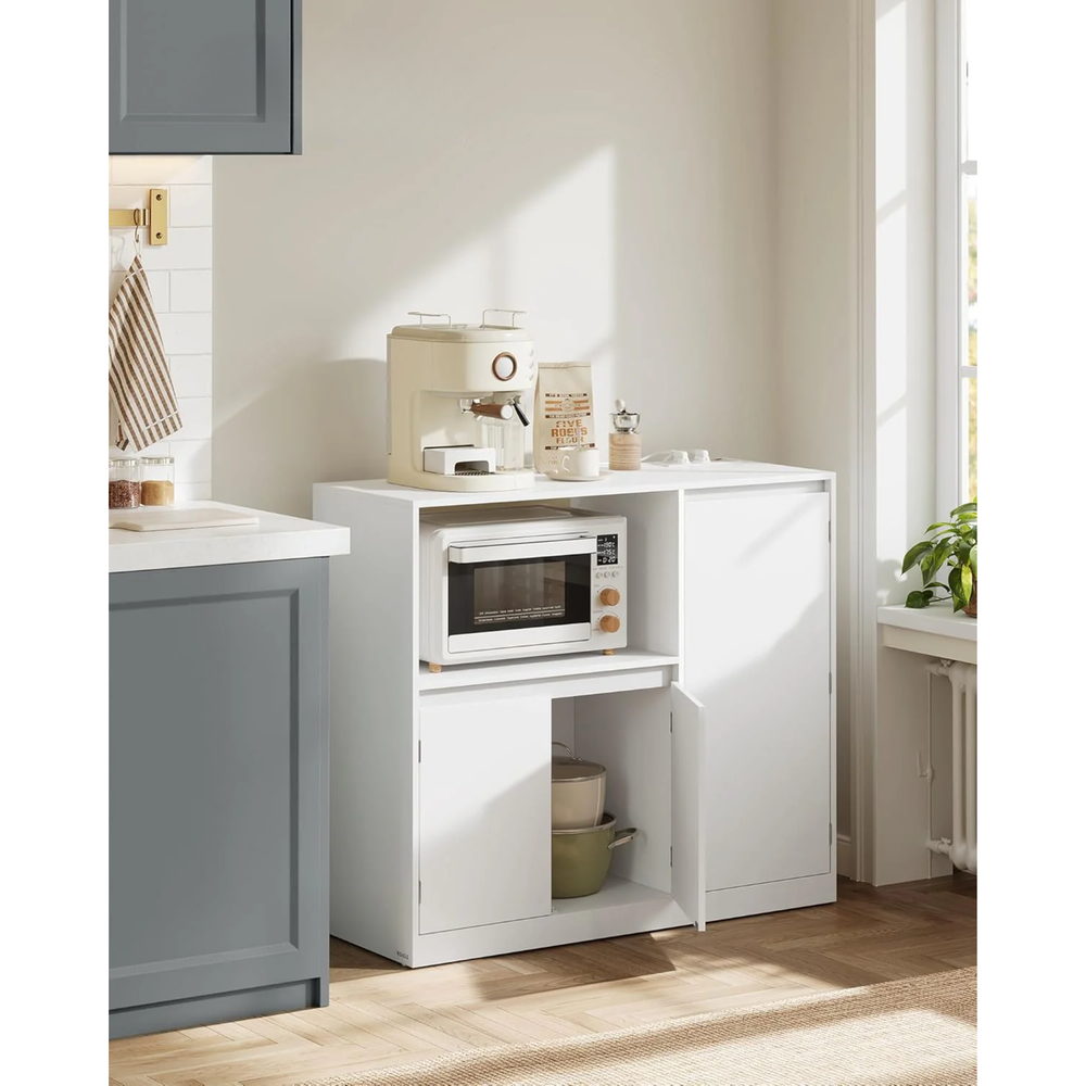 Kitchen Sideboard Cabinet with Microwave Shelf & Adjustable Storage - Karrari