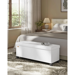 Storage Pouffe Bench with Legs, Foldable Footstool Ottoman - Karrari