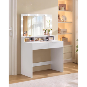 Vanity Dressing Table with LED Mirror & Storage - Karrari