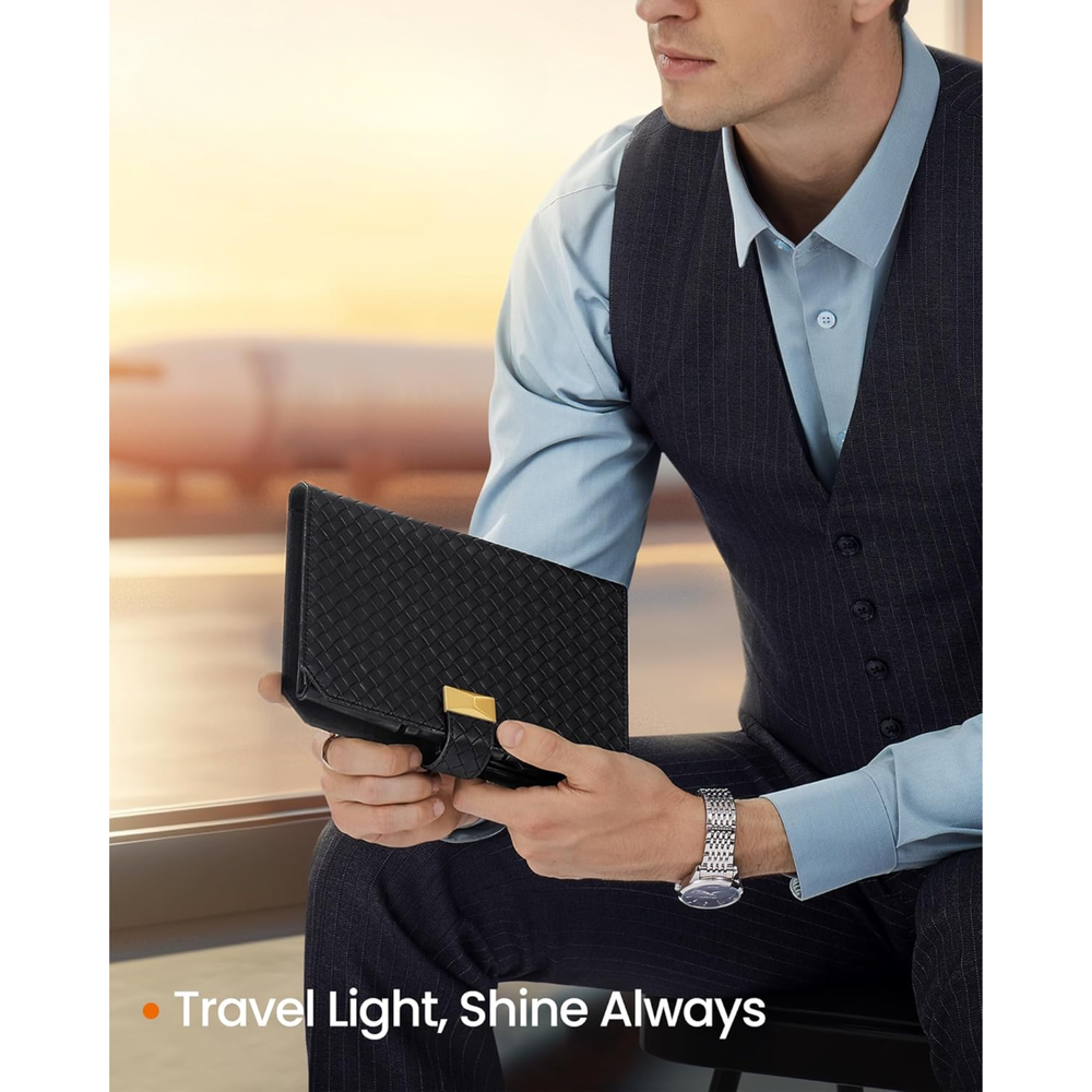 3-Watch Travel Case – Embossed PU Leather - Karrari