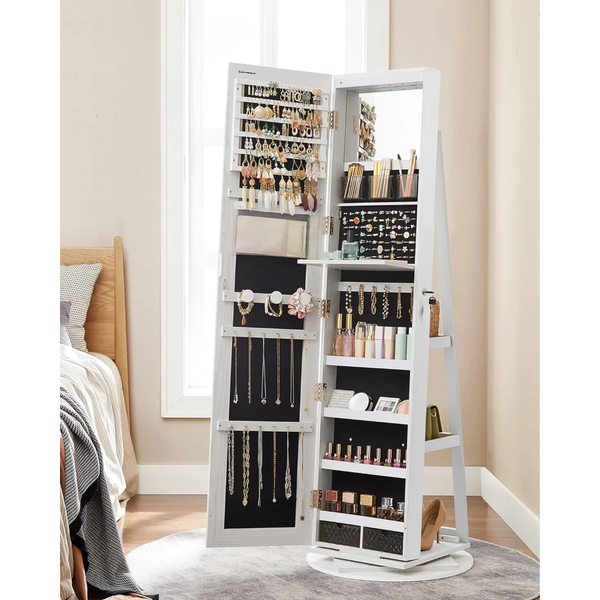 360° Rotating LED Mirror Jewellery Cabinet - Karrari
