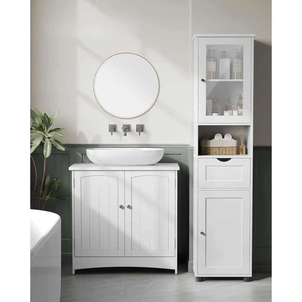 Freestanding Bathroom Cabinet with Glass Door - Karrari