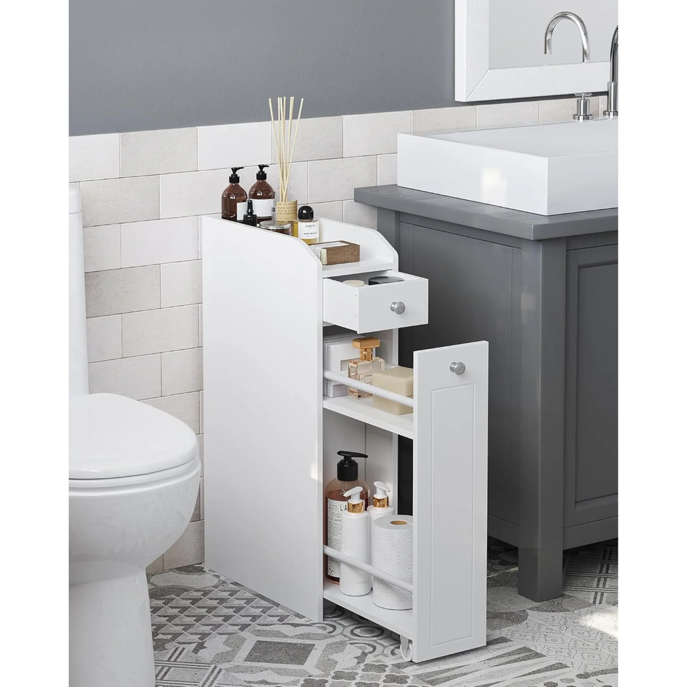 Narrow Bathroom Cabinet with Drawers - Karrari