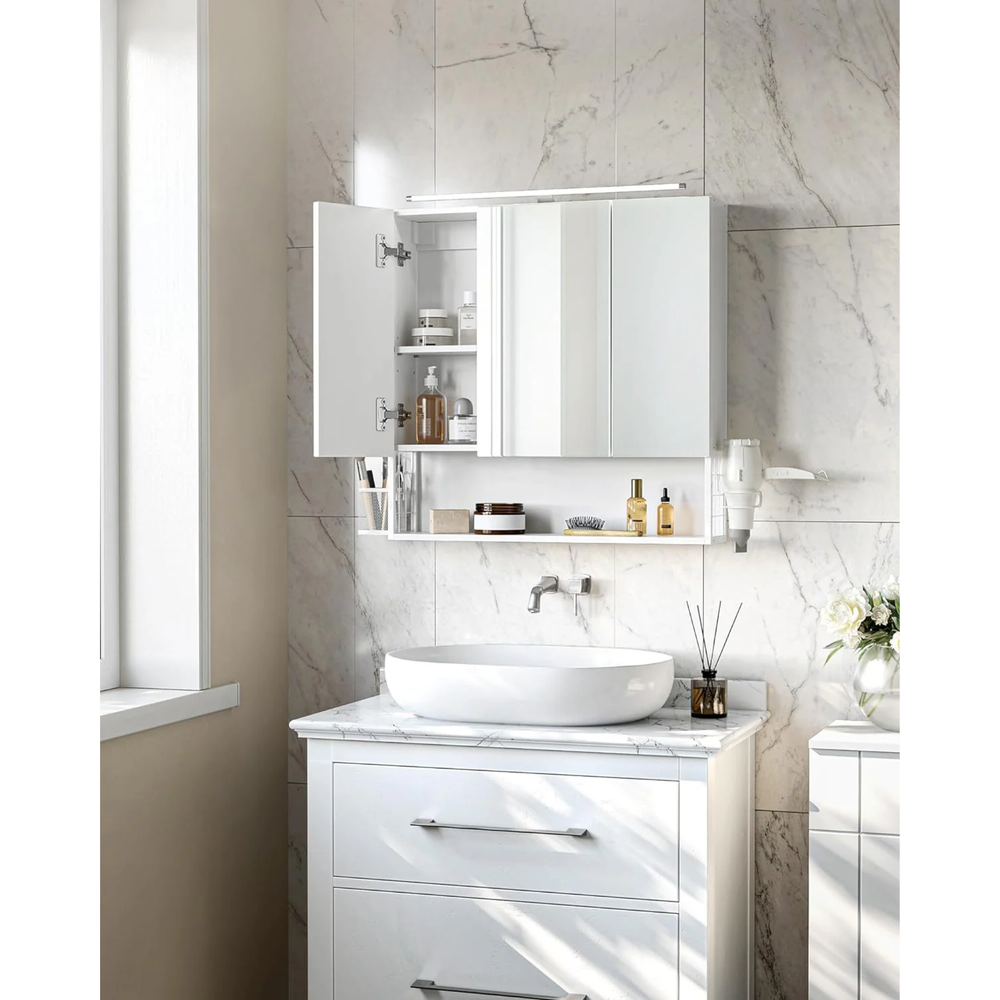 Bathroom Mirror Cabinet with LED Lighting - Karrari