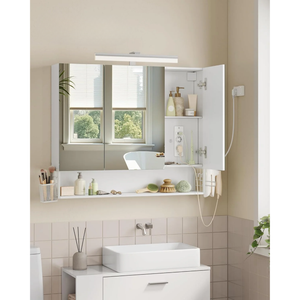 3-Door Bathroom Mirror Cabinet with Storage - Karrari