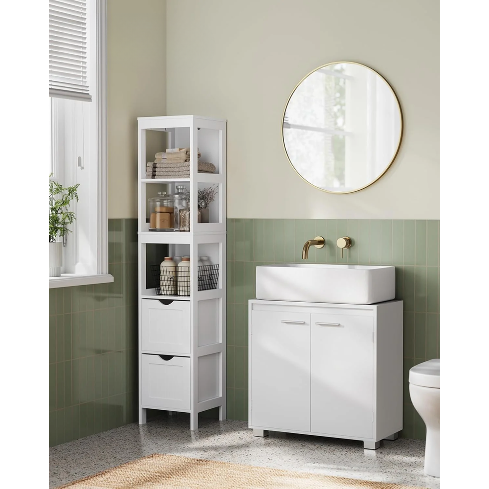 Under Sink Bathroom Cabinet with 2 Doors - Karrari