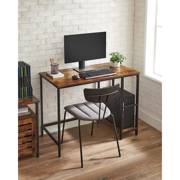 Industrial Computer Desk with Shelves - Karrari