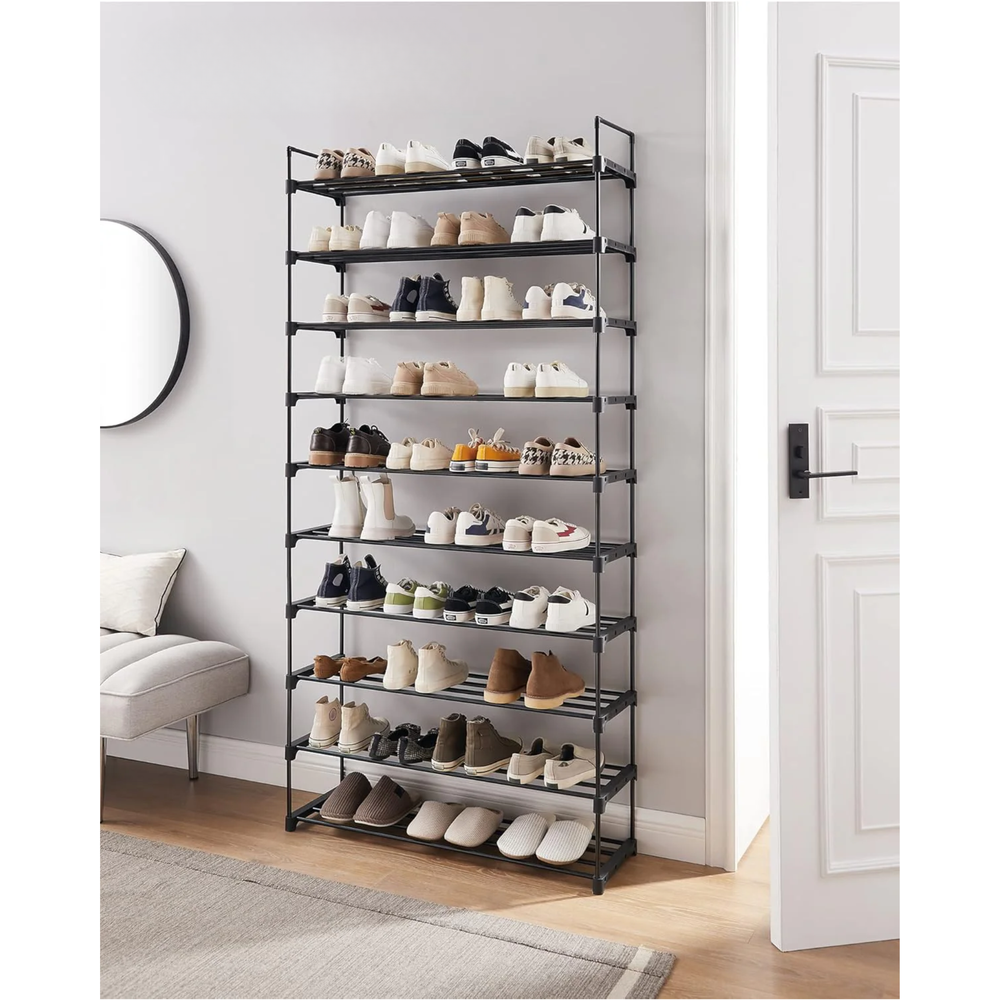 10-Tier Metal Shoe Rack – Customisable Design - Karrari