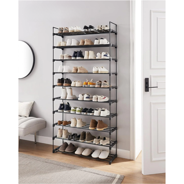 10-Tier Metal Shoe Rack – Customisable Design - Karrari