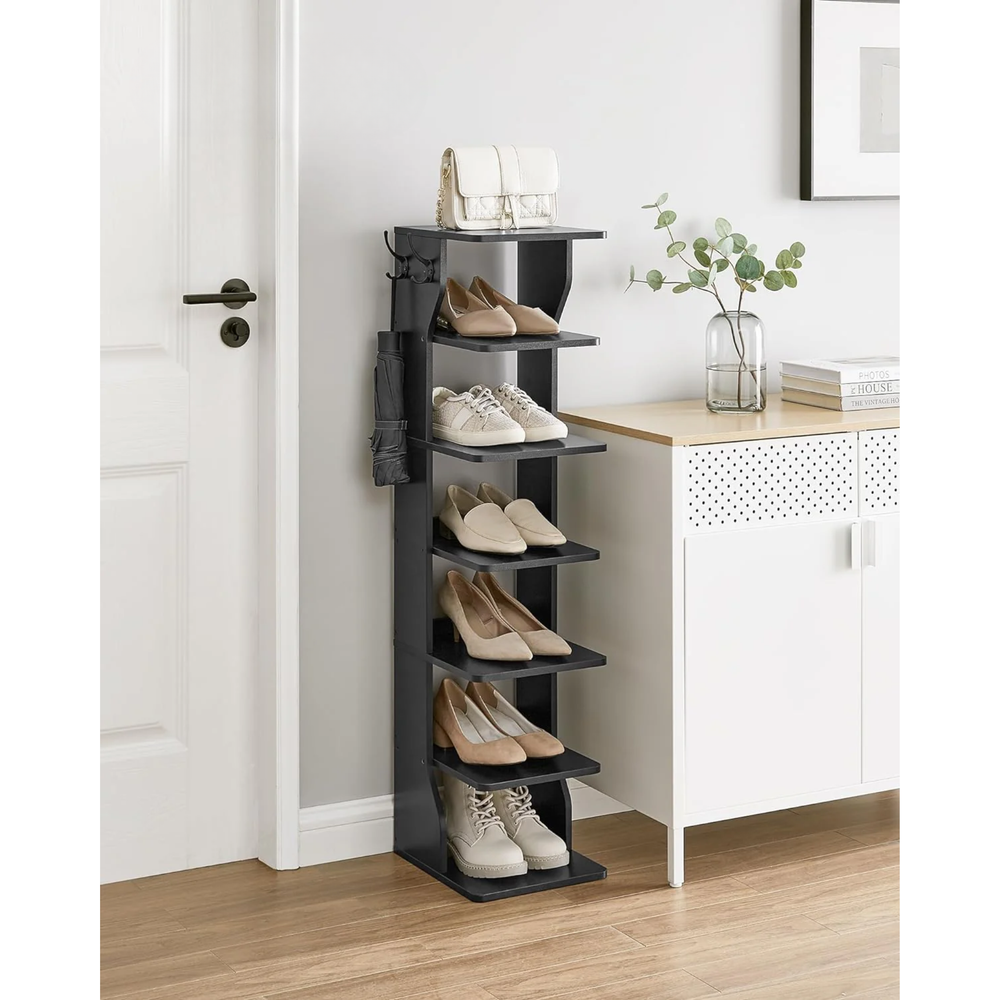 Slim 6-Tier Shoe Rack for Small Spaces - Karrari
