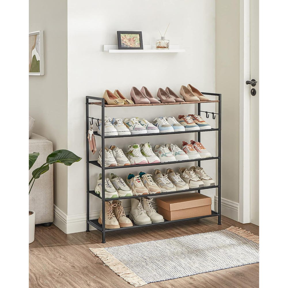 5-Tier Metal Shoe Rack (20–25 Pairs) - Karrari