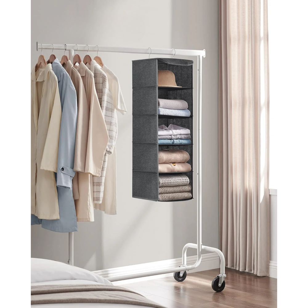 Hanging Wardrobe Storage Organiser - Foldable Shelves - Karrari
