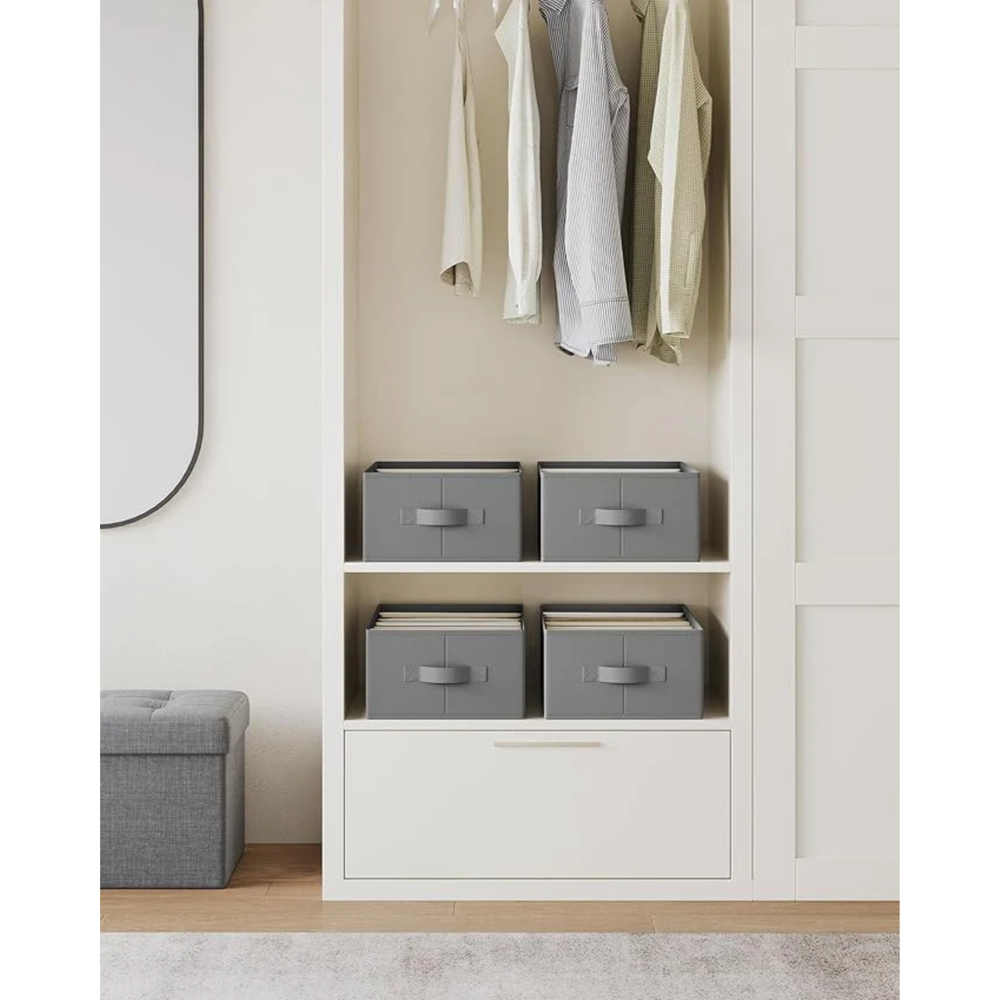Set of 4 Wardrobe Drawer Organisers - 6 Compartments - Karrari