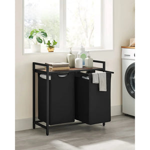 Laundry Hamper - 2 Removable Oxford Fabric Bags