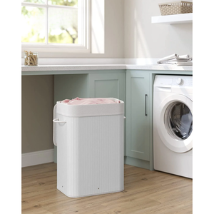 Foldable Laundry Hamper 72L - Lid & Handles - Karrari