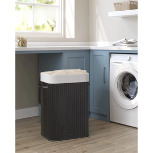 Foldable Laundry Hamper 72L - Lid & Handles - Karrari