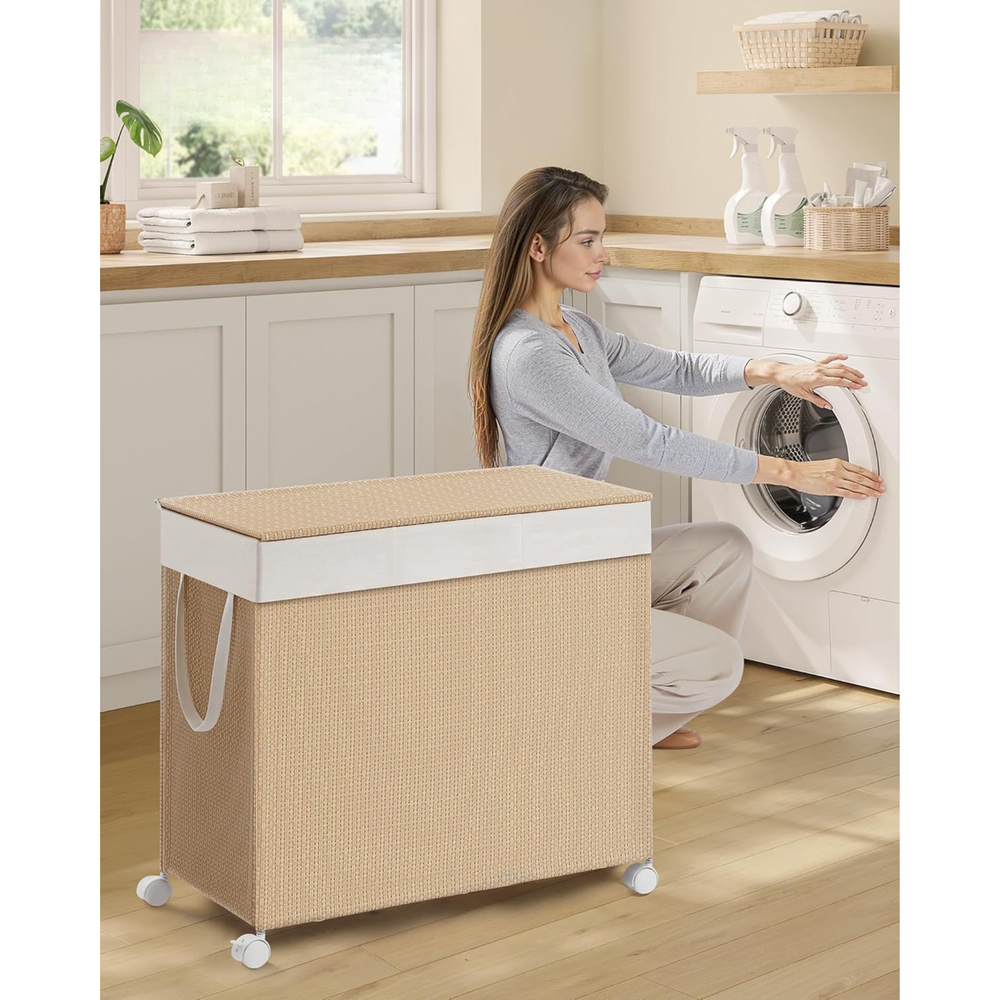 Laundry Sorter on Wheels – 3 Sections - Karrari