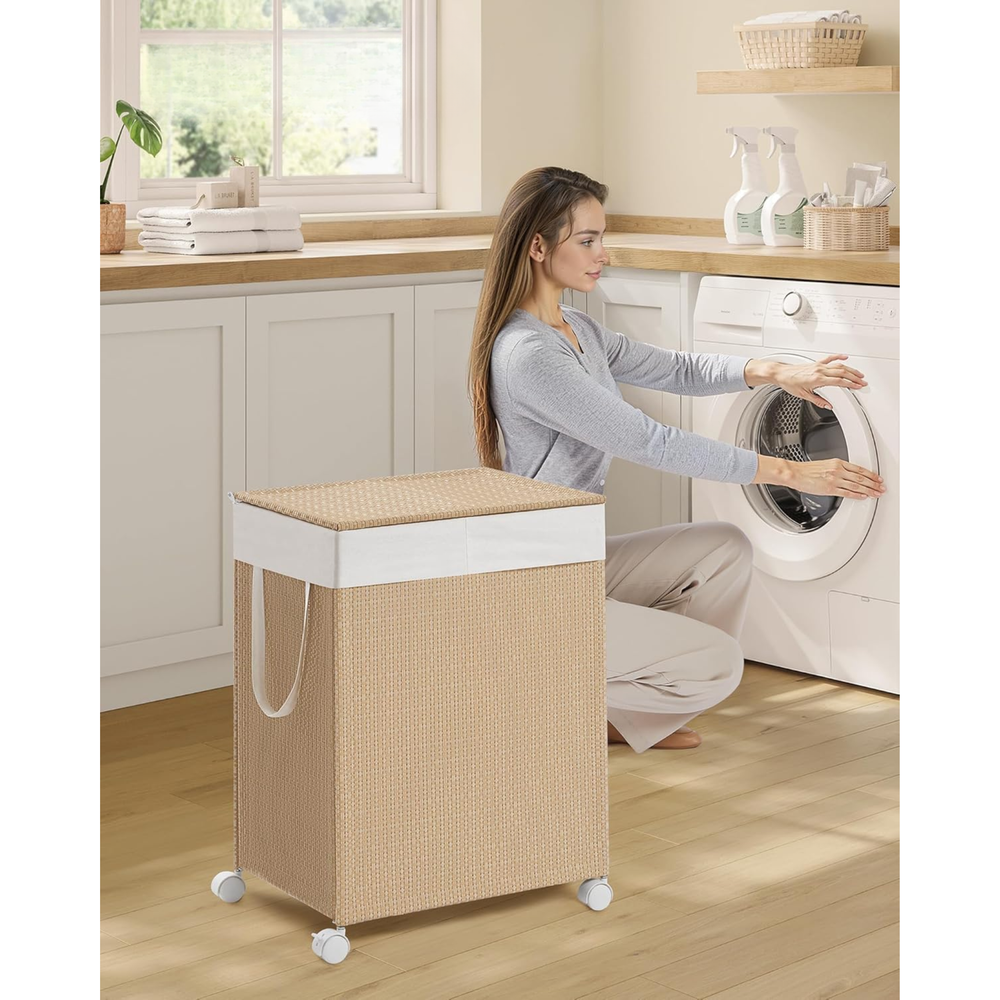 Laundry Sorter on Wheels – 2 Sections - Karrari