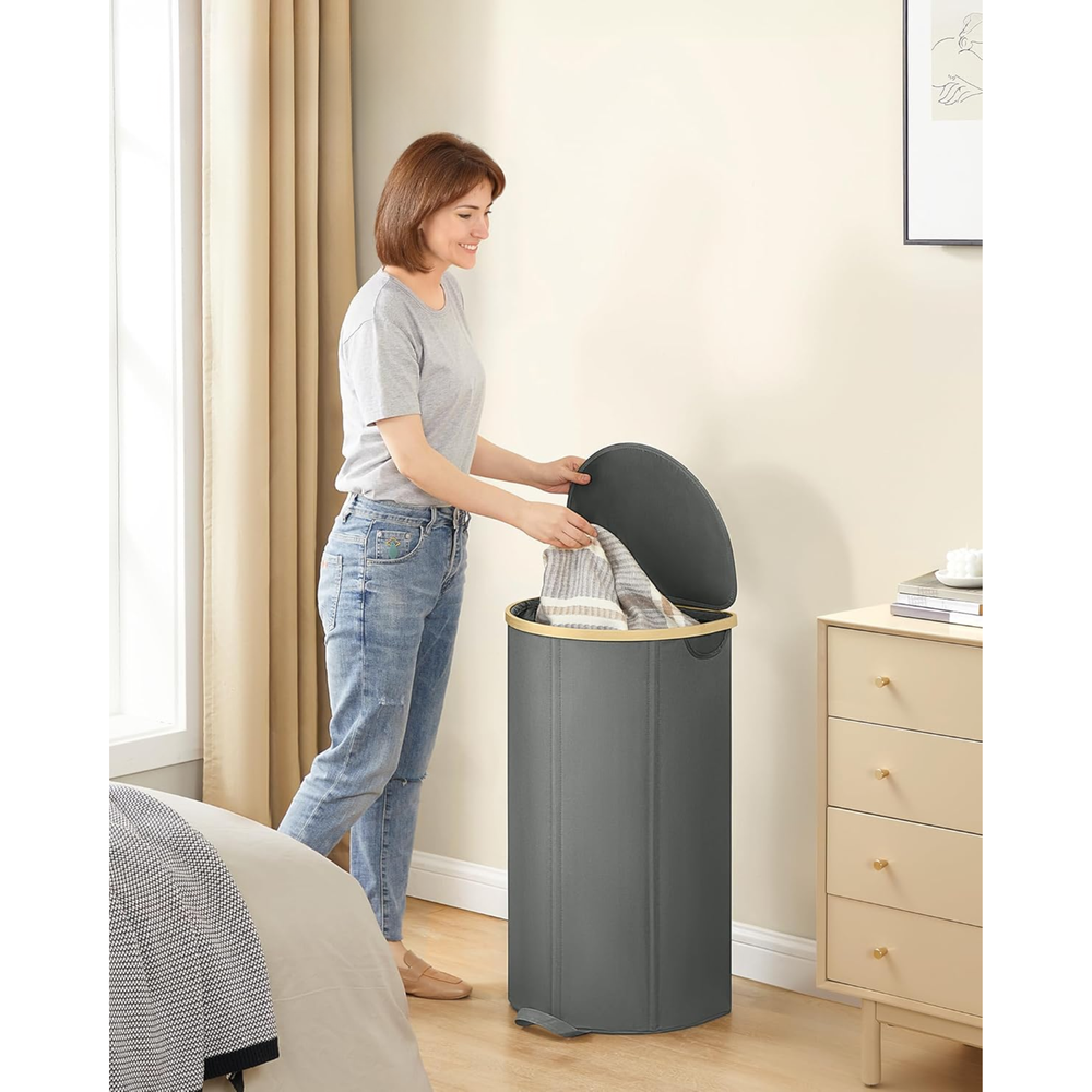 Foldable Laundry Basket with Removable Bag – 90L - Karrari