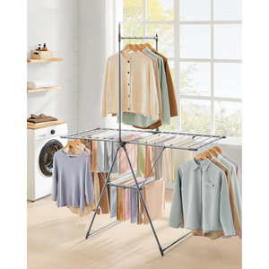 Foldable Clothes Drying Rack – 2 Levels, 24 Rails - Karrari