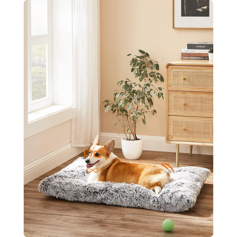 Fluffy Plush Dog Bed with Soft Padding (Washable) - Karrari