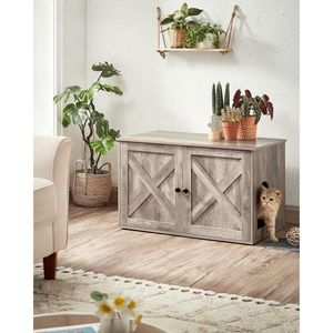Cat Litter Box Enclosure Furniture with Removable Divider - Karrari