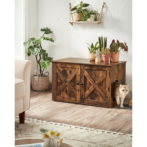 Cat Litter Box Enclosure Furniture with Removable Divider - Karrari