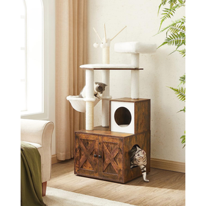 2-in-1 Cat Tree Tower with Litter Box Enclosure - Karrari