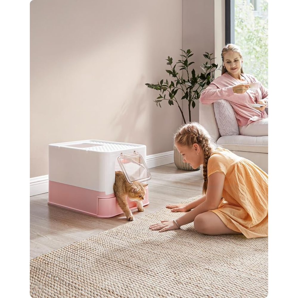 Cat Litter Tray - Lid & Scoop (Leak-Proof) - Karrari
