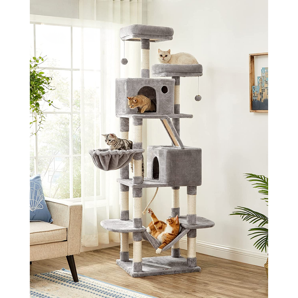 Large Cat Tree Tower with 13 Scratching Posts - Karrari