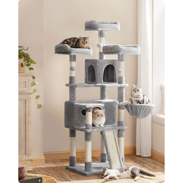 Multi-Level Cat Tower - Scratching Posts & Hammock - Karrari