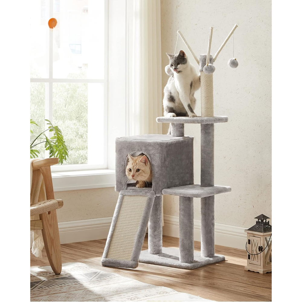 Light Grey Cat Tree Tower for Indoor Cats & Kittens - Karrari
