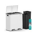 Double Rubbish Bin – Waste & Recycling, Metal Pedal - Karrari