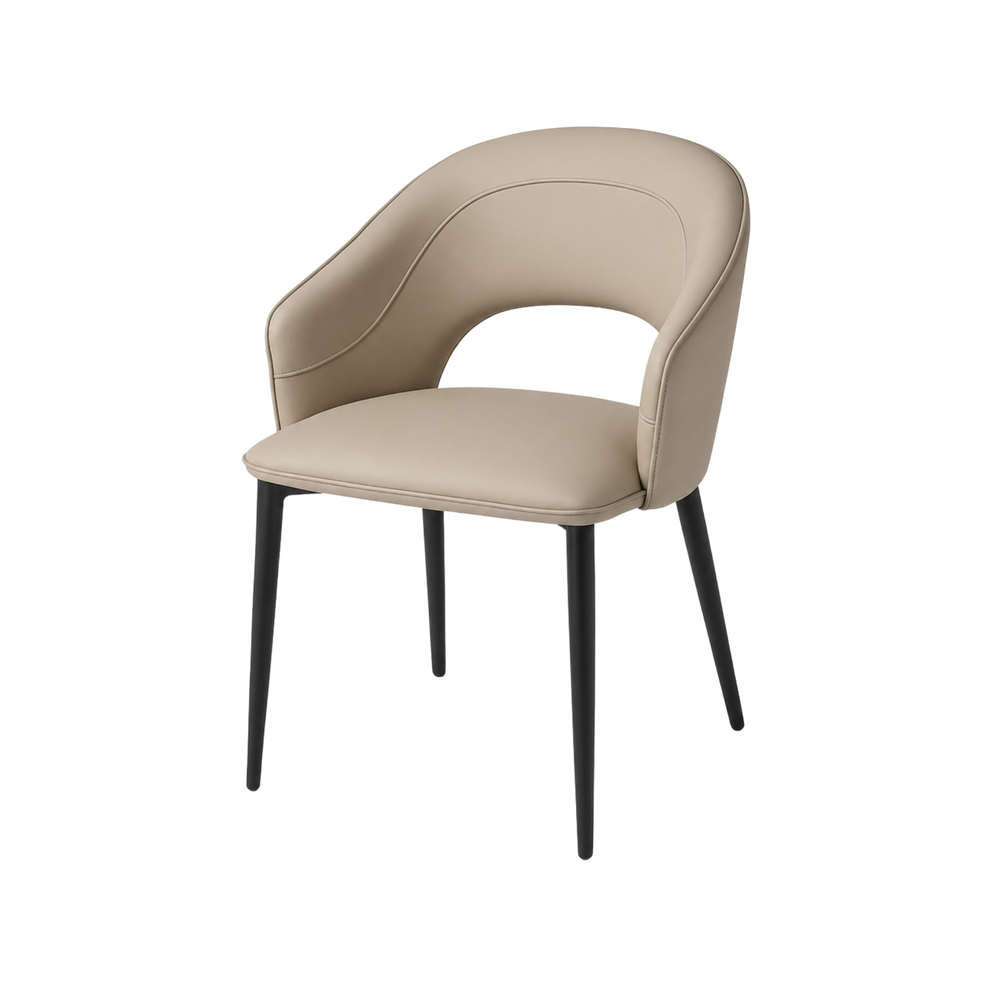 Cream Curved-Back Dining Chairs (Set of 2) - Karrari