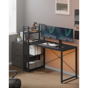 Reversible Computer Desk with Shelves - Karrari