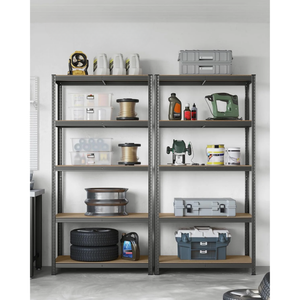Basement & Garage Shelving - Heavy-Duty 5-Tier Steel Rack (50x100x200cm)