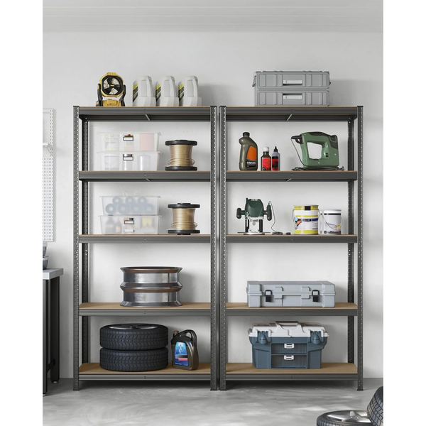 Basement & Garage Shelving - Heavy-Duty 5-Tier Steel Rack (50x100x200cm)