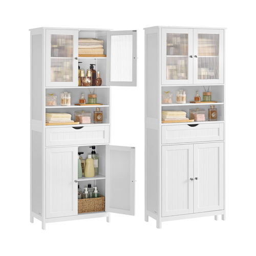 Storage Cabinet with Drawer, Shelves & Open Storage