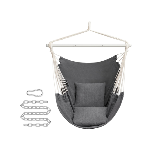 Hanging Chair with Cushions, Metal Chain Support