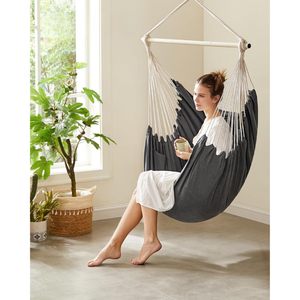 Hanging Chair with Cushions, Metal Chain Support