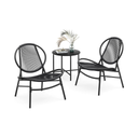 3-Piece Balcony Furniture Set with Table & Chairs