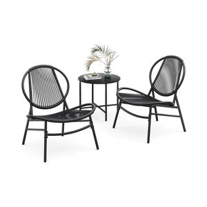 3-Piece Balcony Furniture Set with Table & Chairs